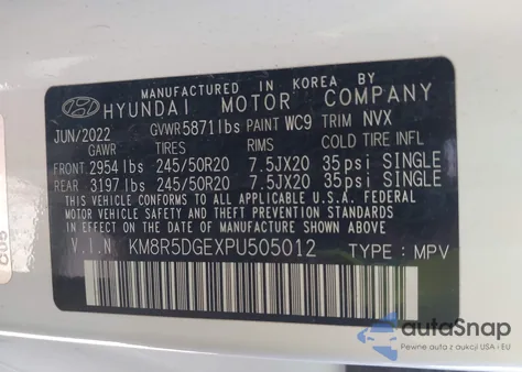 2023 Hyundai Palisade Limited from USA, damaged, VIN KM8R5DGEXPU505012